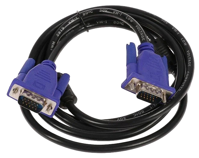 Кабель Ritmix RCC-071 VGA - VGA  (1.8м, черный/синий)